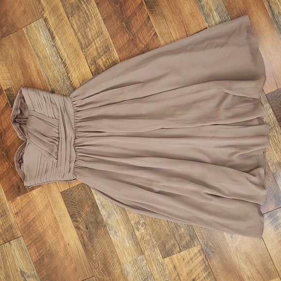 H&M Strapless Gray Midi Dress, Size 4 - Picture 2 of 7